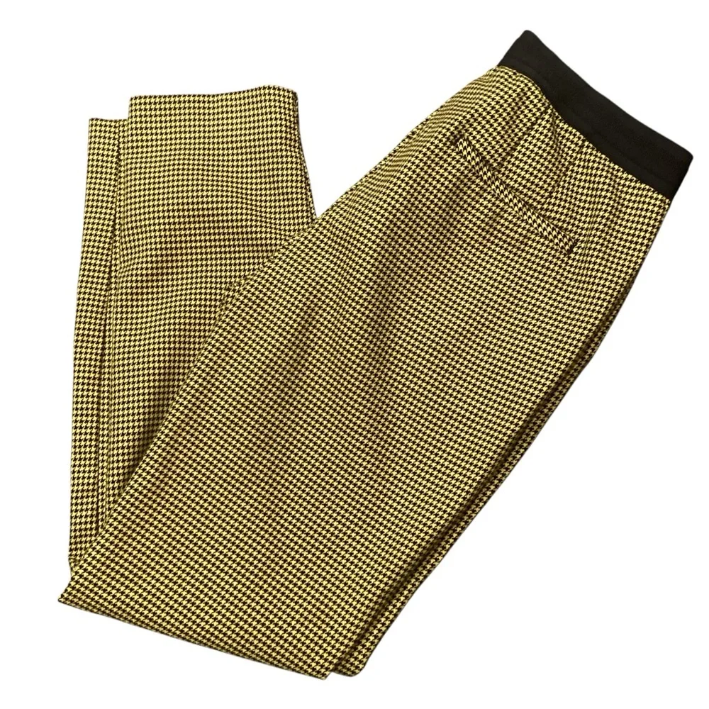 Zara Houndstooth Slim Leg Knit Pants Size‎ Small Career Office